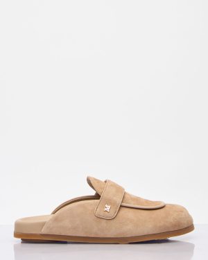 Max Mara Suede Mules - Woman Mules Beige Eu - 37