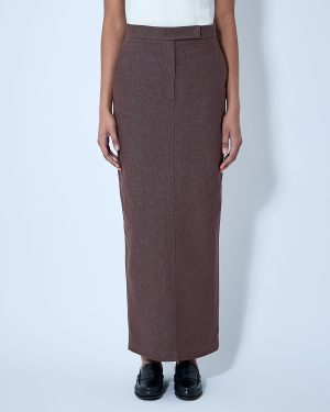 Max Mara Tailored Midi Skirt - Woman Skirts Brown It - 44
