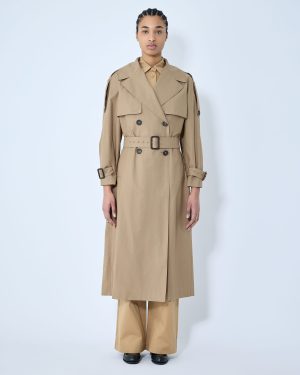 Max Mara Tailored Trench Coat - Woman Coats Beige It - 40