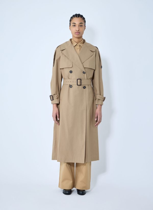 Max Mara Tailored Trench Coat - Woman Coats Beige It - 40