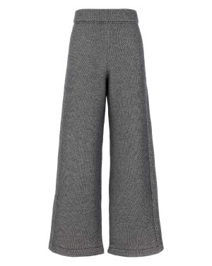 Max Mara Two-tone Cotton Blend Tay Wide-leg Pant