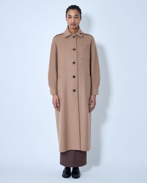 Max Mara Wool-and-cashmere-blend Coat - Woman Coats Beige It - 40