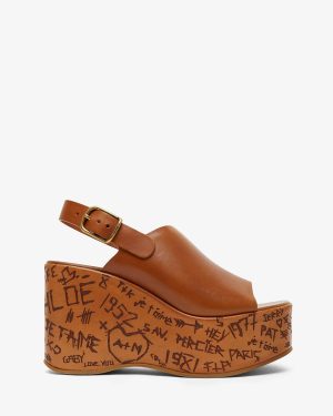 Maxime brown leather sandals