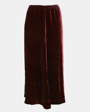 McQ by Alexander McQueen Burgundy Velvet Maxi Skirt M