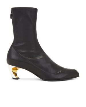 McQueen Leather Sock Boot in Black Silver & Gold - Black. Size 36 (also in 40).