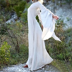 Medieval Cocktail Dress Vintage Dress Ankle Length Party Costume Tunic Dress Ren Faire Viking Outlander Ranger Women's Celtic Fantasy Halloween Carnival Masquerade Party / Evening LARP Ren Faire