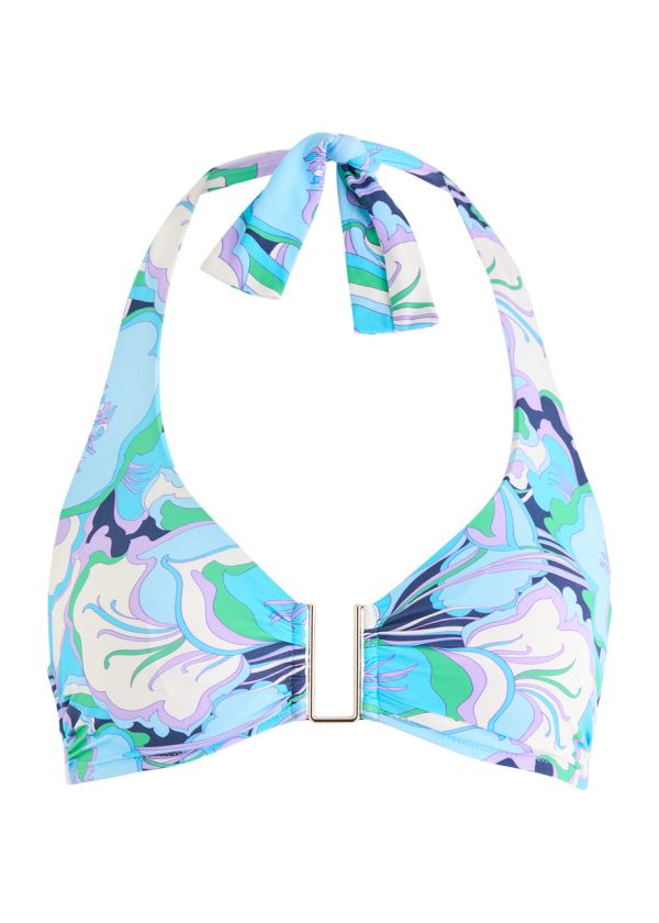 Melissa Odabash Colombia Printed Underwired Bikini top - Blue - 40 (UK8 / S)