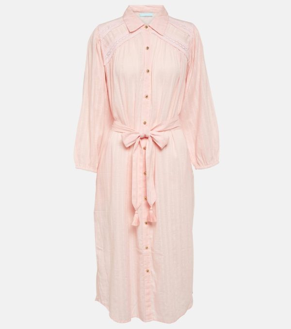 Melissa Odabash Cressida belted cotton shirt dress