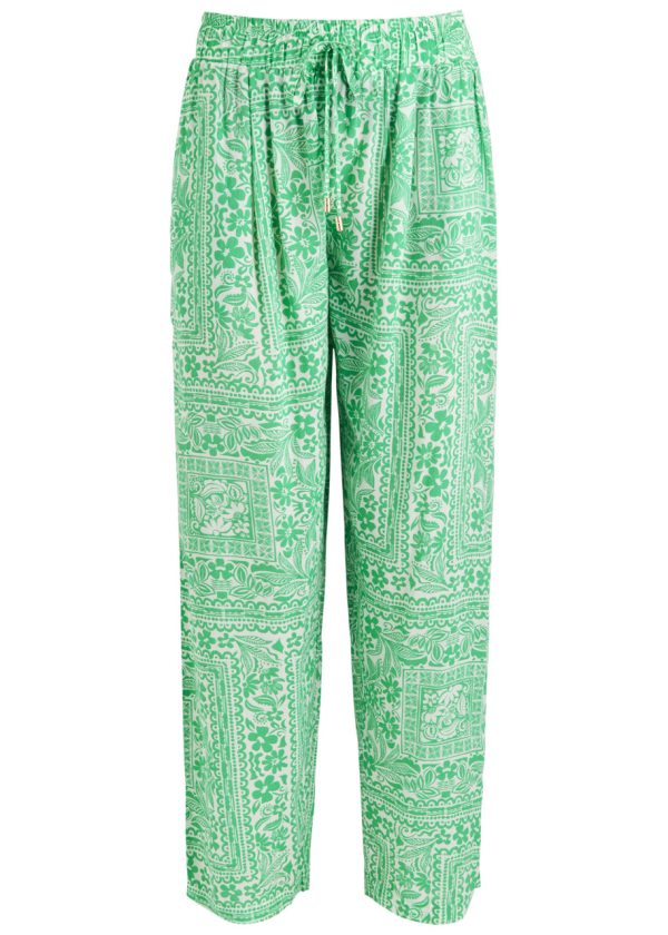 Melissa Odabash Jude Printed Straight-leg Trousers - Green - M (UK12 / M)