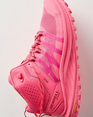 Merrell Antora 3 Mid Waterproof Hiking Boots at Free People in Knockout Pink, Size: US 7.5