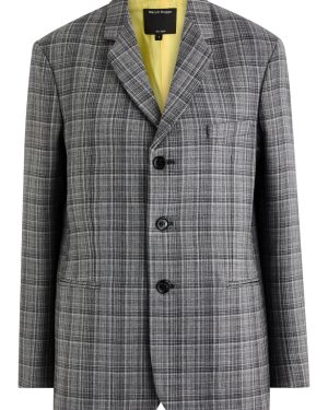 Meryll Rogge Checked Wool Blazer - Grey - XS (UK6 / XS)