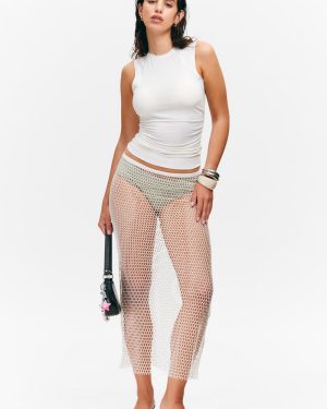 Mesh Midi Skirt