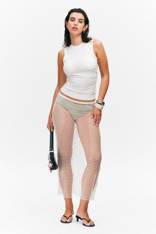 Mesh Midi Skirt