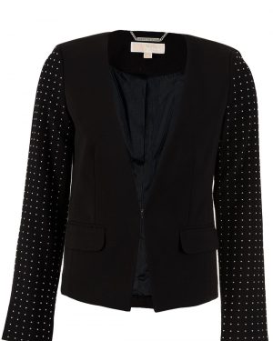 Michael Kors Black Studded Blazer Size: 4, colour: BLACK