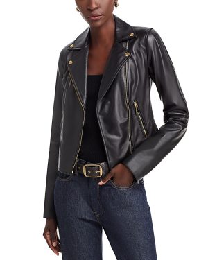 Michael Kors Leather Moto Jacket