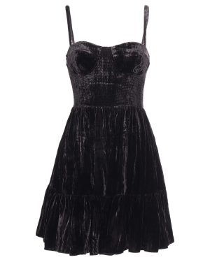 Michael Kors Velvet Bustier Smock Dress