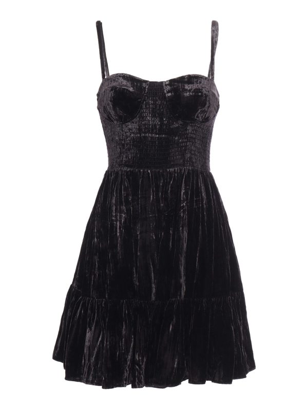 Michael Kors Velvet Bustier Smock Dress