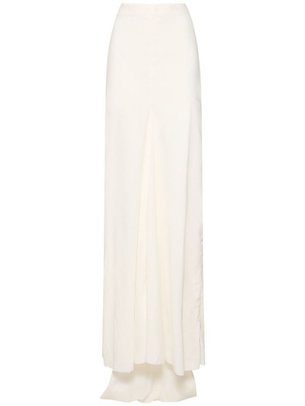 Mien Waxed Cotton Long Pencil Skirt