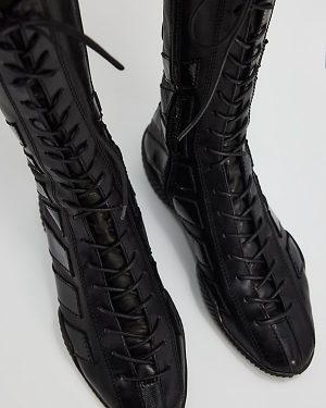 Miista Prudence Lace-Up Boots at Free People in Black, Size: EU 38