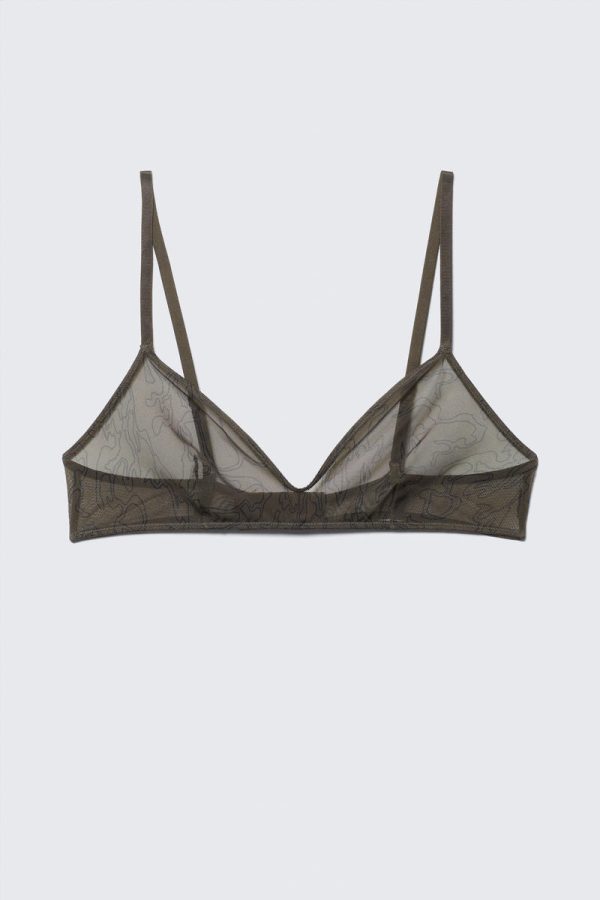 Mila Printed Mesh Triangle Bra