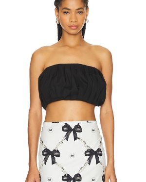 Milkwhite Mini Peplum Top in Black. Size M, S, XL, XS.