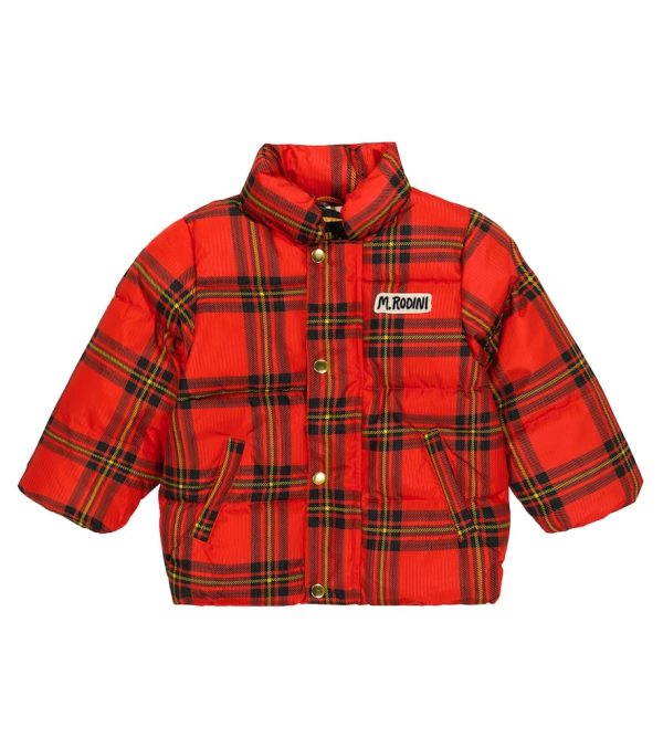 Mini Rodini Checked puffer jacket