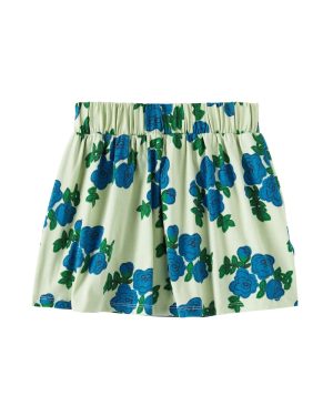 Mini Rodini Floral cotton-blend skirt