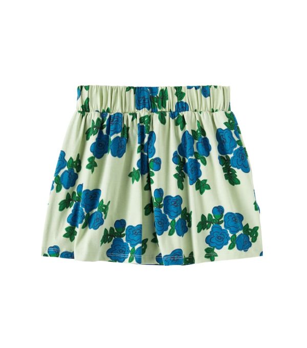 Mini Rodini Floral cotton-blend skirt