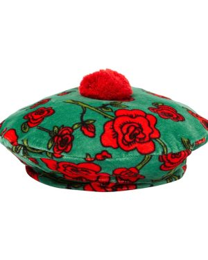 Mini Rodini Floral velvet beret