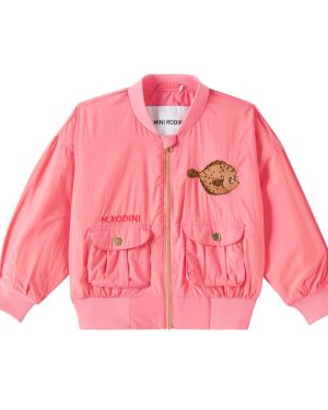 Mini Rodini Flundra embroidered bomber jacket