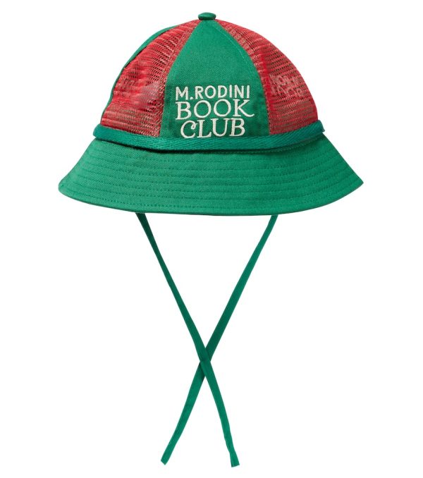 Mini Rodini Printed cotton mesh sun hat