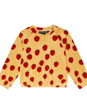 Mini Rodini Printed cotton velvet sweatshirt