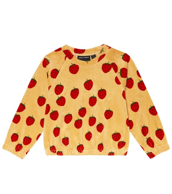 Mini Rodini Printed cotton velvet sweatshirt