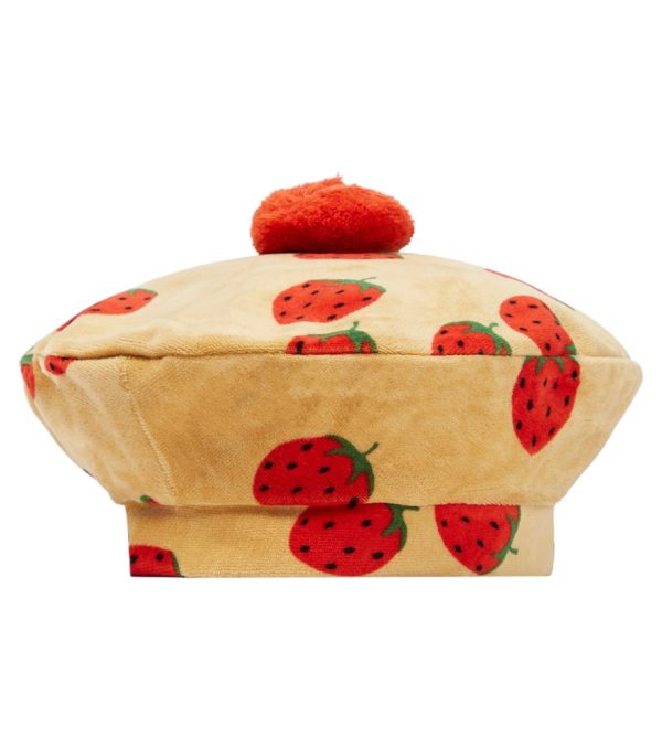 Mini Rodini Printed velvet beret