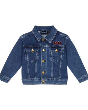 Mini Rodini Ritzratz embroidered denim jacket
