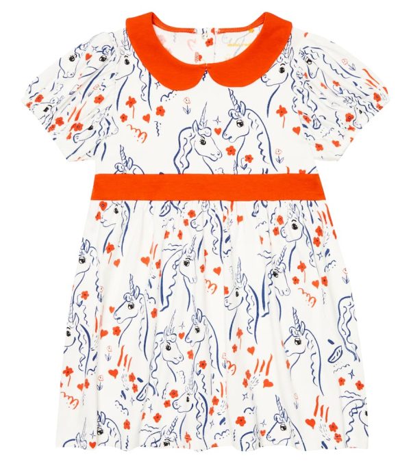 Mini Rodini Unicorn printed cotton dress