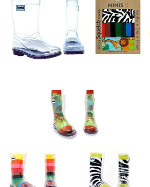 Minis Transparent Welly Boots and Sock Package -