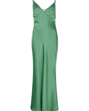 Misha Vida Satin Maxi Slip Dress - Teal - XS (UK6 / XS) - XS (UK6 /xs)