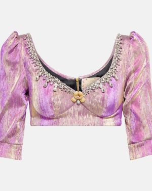 Miss Sohee Embellished crop top