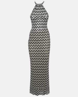 Missoni Black Patterned Knit Halter Neck Maxi Dress S