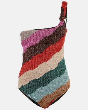 Missoni Mare Multicolor Lurex Knit One Piece Swimsuit M