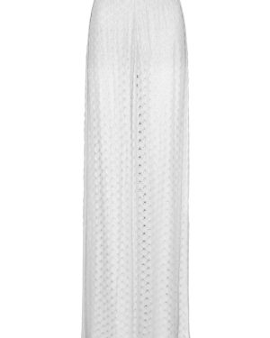 Missoni Metallic Wide-leg Fine-knit Trousers - White - 46 (UK14 / L)