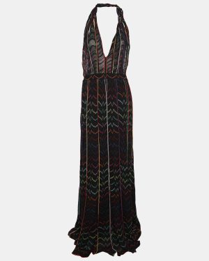 Missoni Multicolor Rayon Blend Knit Halter Dress L