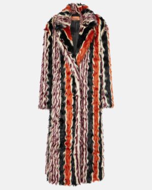 Missoni Striped faux fur coat