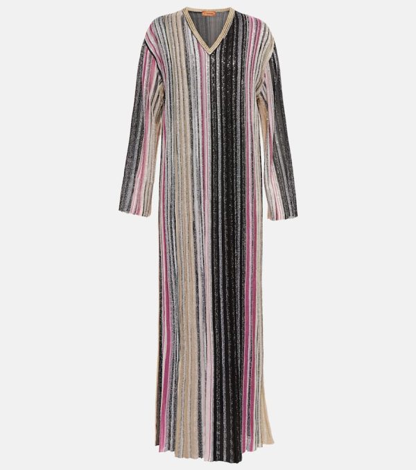 Missoni Striped sequin-embellished maxi dress