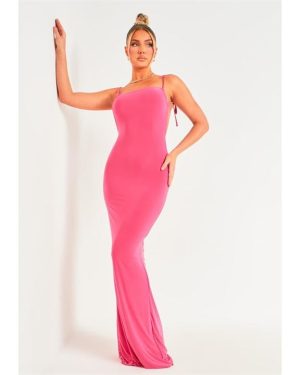 Missy Empire Bum Backless Maxi Dress - Pink