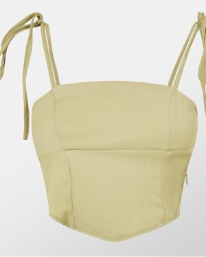 Missy Empire Strap Corset Top Womens - Green