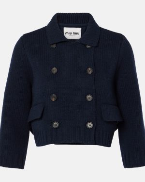 Miu Miu Double-breasted cropped wool coat
