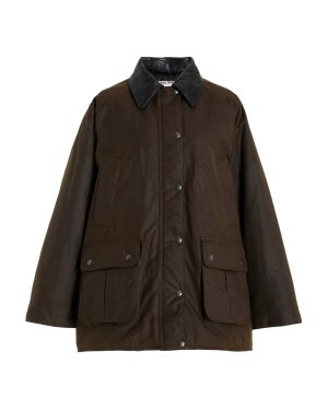 Miu Miu - Padded Waxed Cotton Jacket - Brown - IT 40 - Moda Operandi