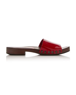 Miu Miu - Patent Leather Clogs - Red - IT 37 - Moda Operandi